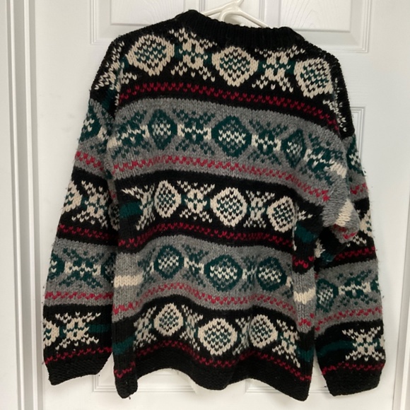 Men’s small or Women’s large chunky 100% wool sweater by Nuevo Americana - Picture 2 of 9